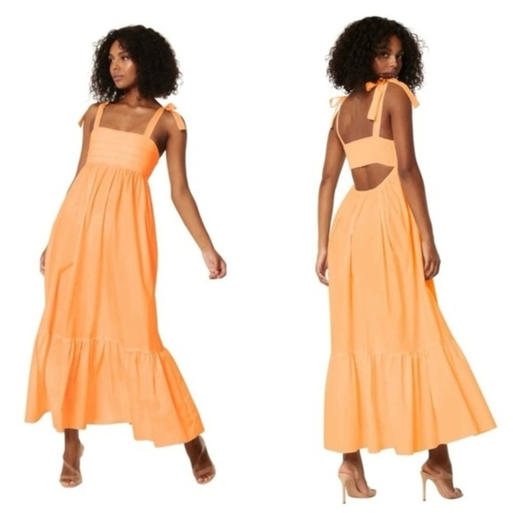 Misa Los Angeles Serafina Maxi Dress, Size XS, NWT Color is Tangerine